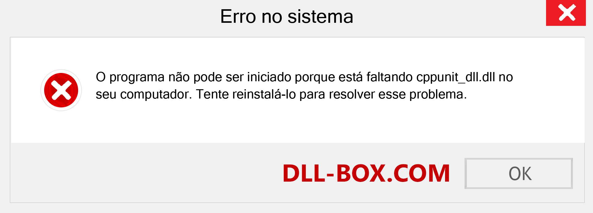 Arquivo cppunit_dll.dll ausente ?. Download para Windows 7, 8, 10 - Correção de erro ausente cppunit_dll dll no Windows, fotos, imagens